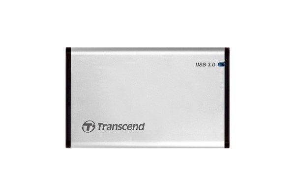 Transcend StoreJet - pouzdro na disk 2.5'', stříbrný, USB 3.0/SATA TS0GSJ25S3