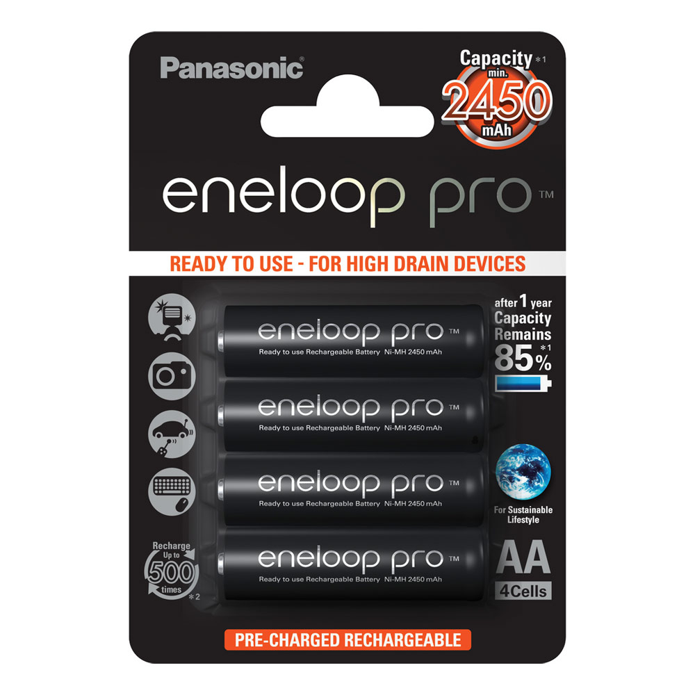 Panasonic Eneloop Pro AA 2450 4BP 11486