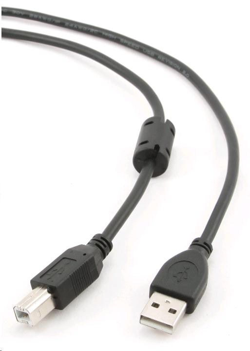 Kabel USB A-B 1,8m 2.0 HQ s ferritovým jádrem CCF-USB2-AMBM-6