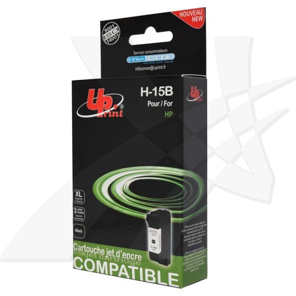 UPrint C6615DE, No.15 - Black, 50ml, H-15B, pro HP DeskJet 810, 840, 843c, PSC-750 H-15XL