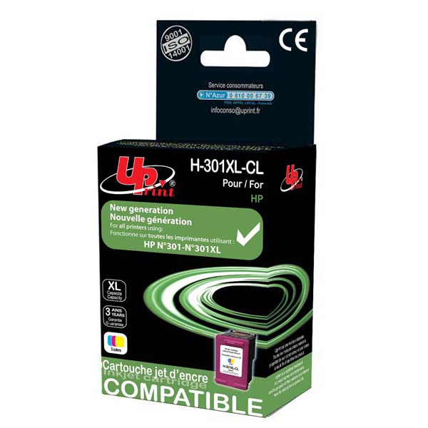 UPrint CH564EE, No.301XL, color, 450str., 21ml, H-301XLC - pro HP HP Deskjet 1000,