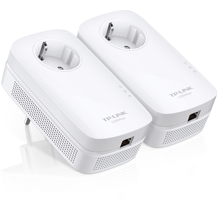 TP-LINK TL-PA8010, Powerline ethernet/ Starter Kit s průchozí zásuvkou (1200 Mbps), 2ks TL-PA8010P KIT