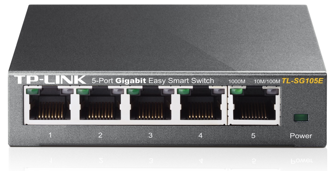 TP-Link TL-SG105E, Easy SMART Switch 5x10/100/1000Mbps, Metal case, IEEE 802.1p