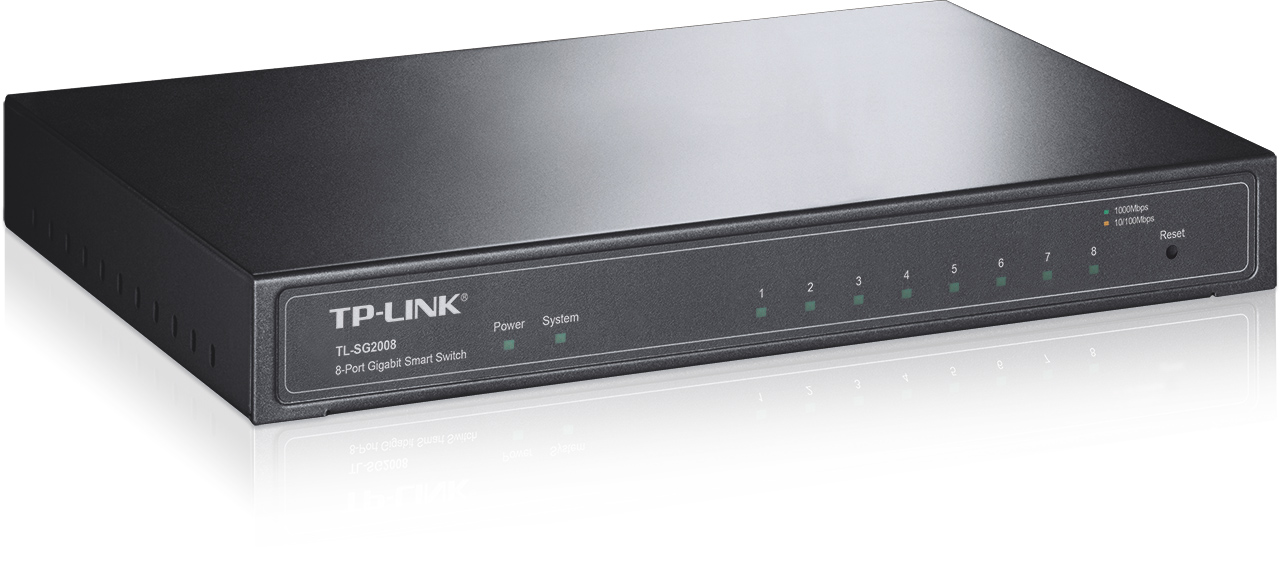 TP-Link TL-SG2008, SMART Switch 8x10/100/1000Mbps, VLAN, STP, IGMP, SNMP...